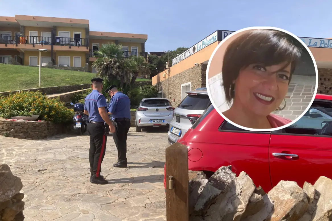 Carabinieri sul luogo dell'incidente e, nel tondo, Patrizia Mastrovita