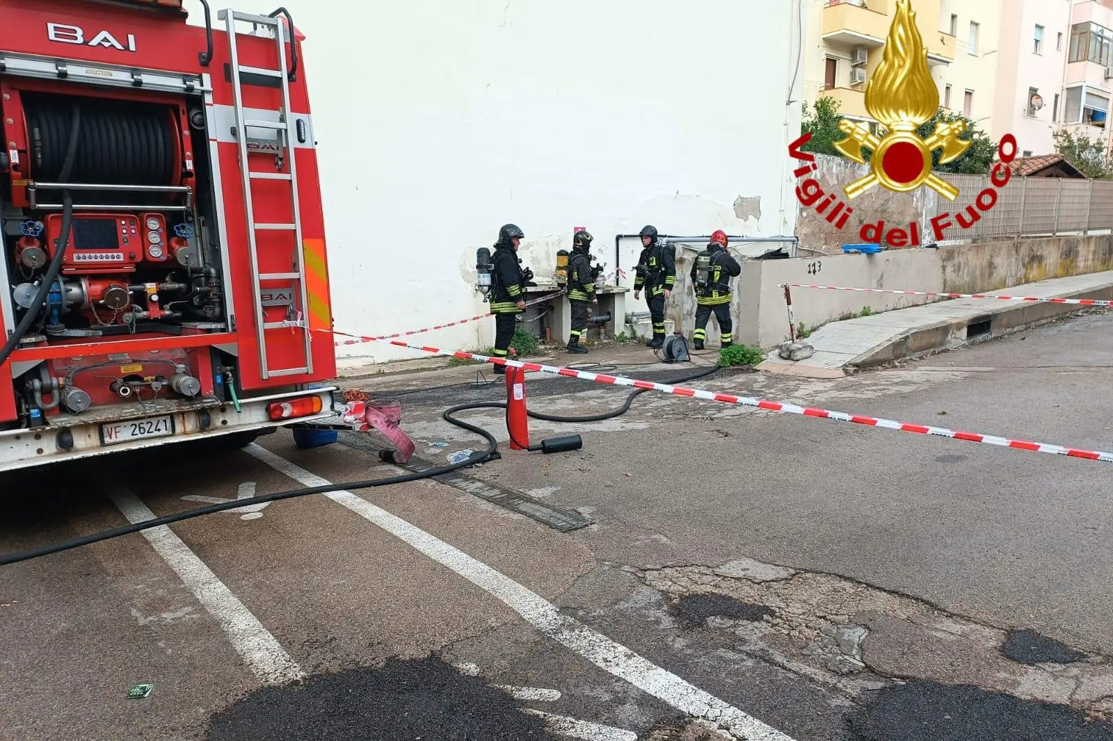 L'intervento dei vigili del fuoco (foto concessa)