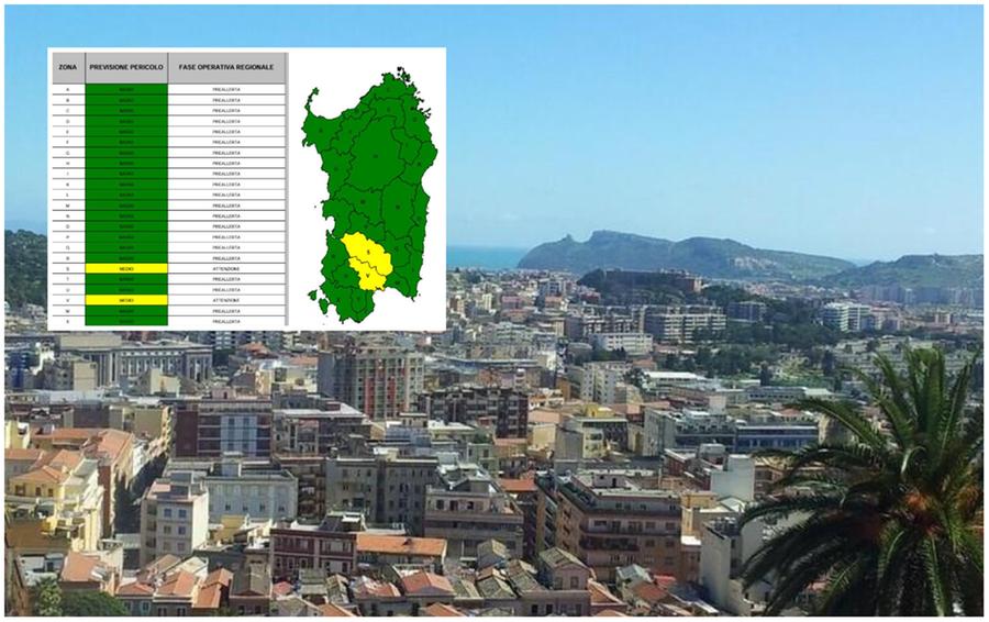 Rischio incendio: allerta gialla a Cagliari per mercoledì 10