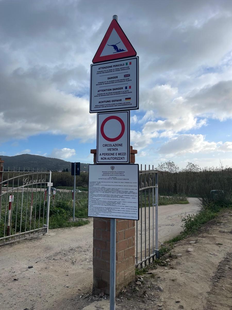 “Divieto di accesso” al guado sul Flumendosa. Ma il cartello è un errore