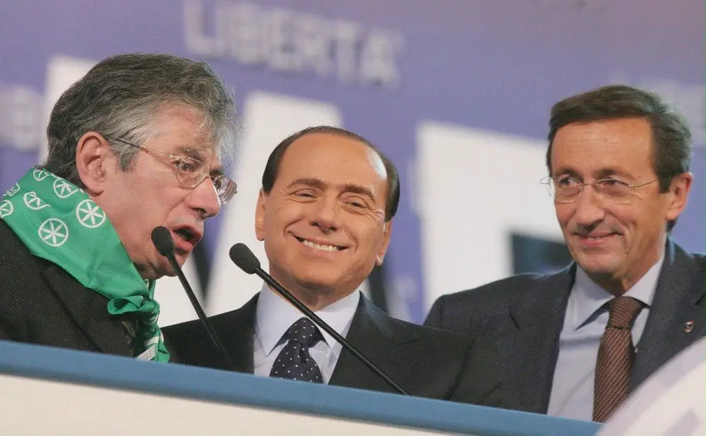 Con Berlusconi e Fini (Ansa)