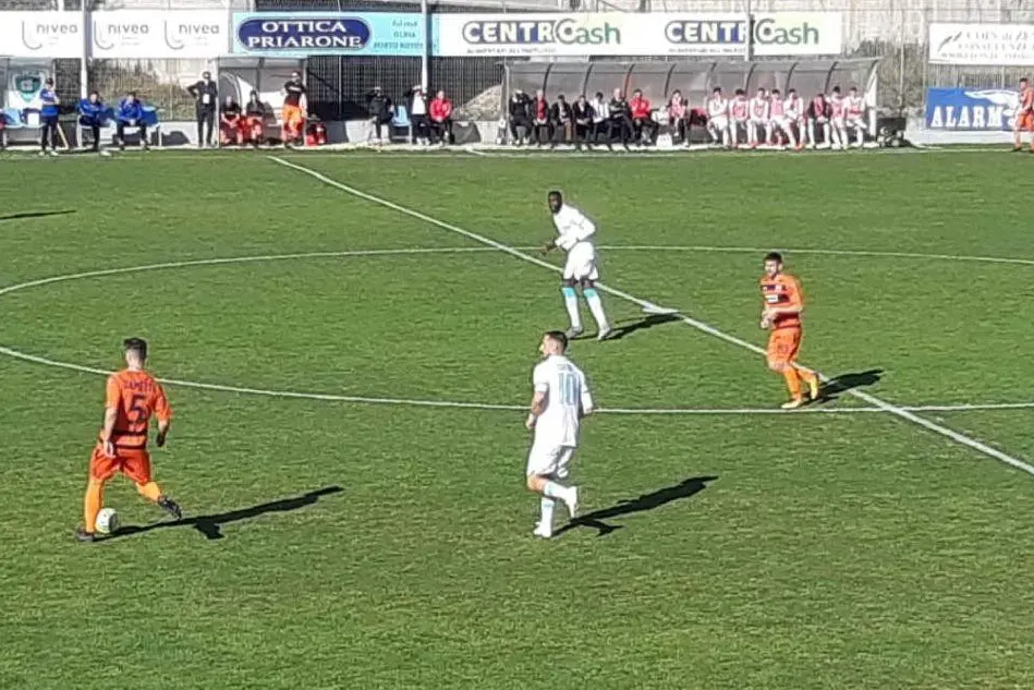 Un'immagine del successo dell'Olbia sulla Pistoiese (foto Ilenia Giagnoni)