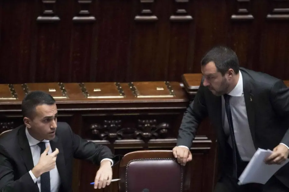 Luigi Di Maio e Matteo Salvini (foto Ansa)