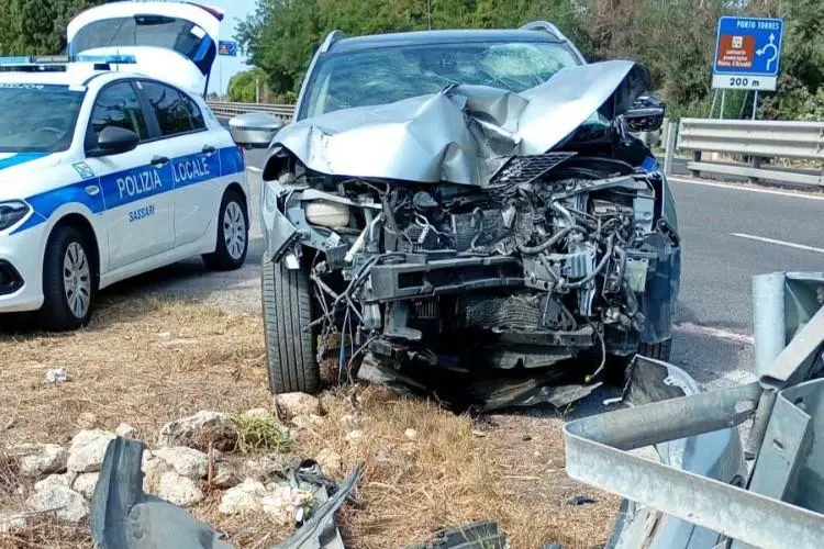 L'auto sulla quale viaggiava Emanuele Sorci (Pala)