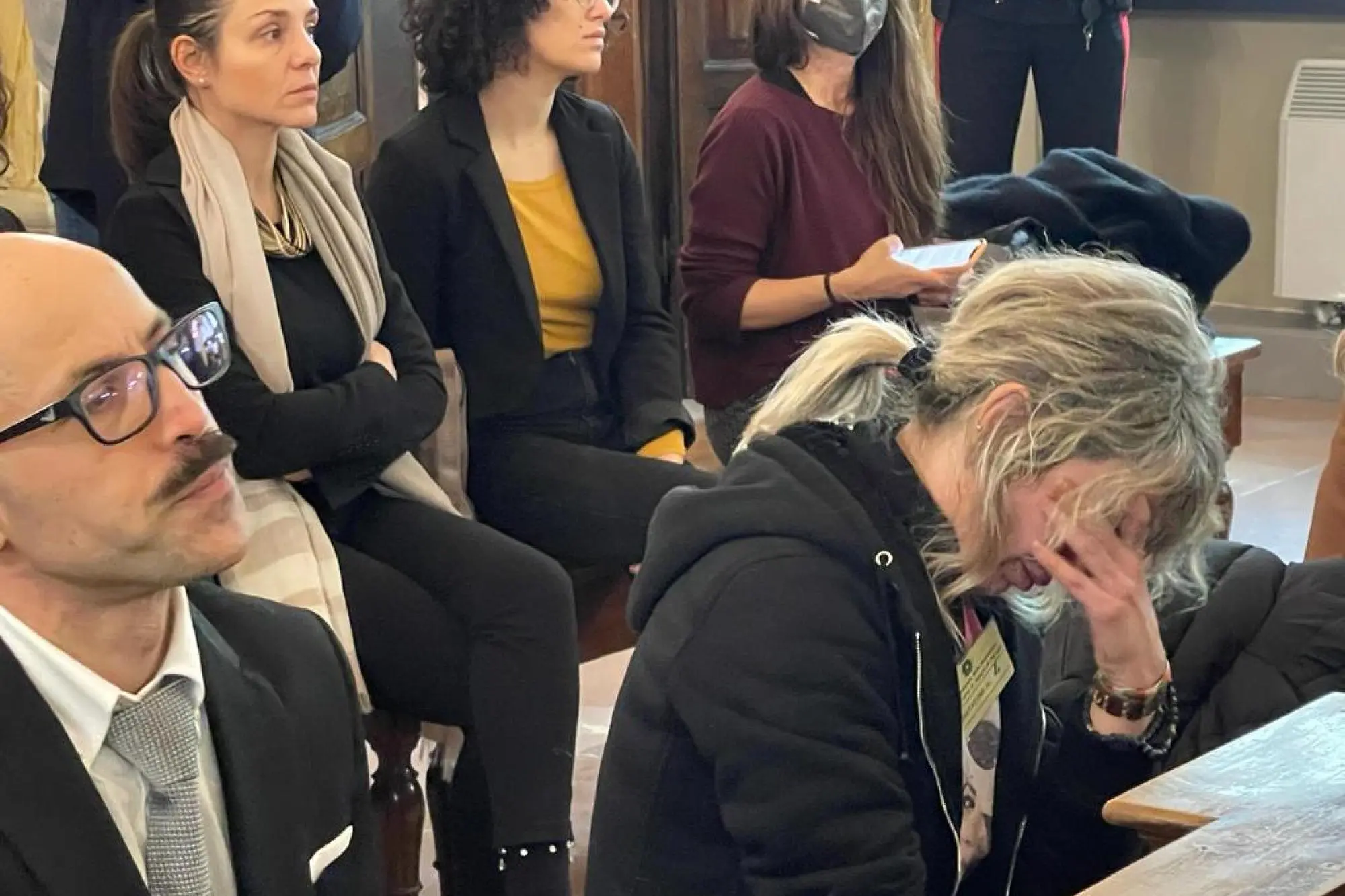 Il padre e la madre di Pamela in aula (foto Ansa)