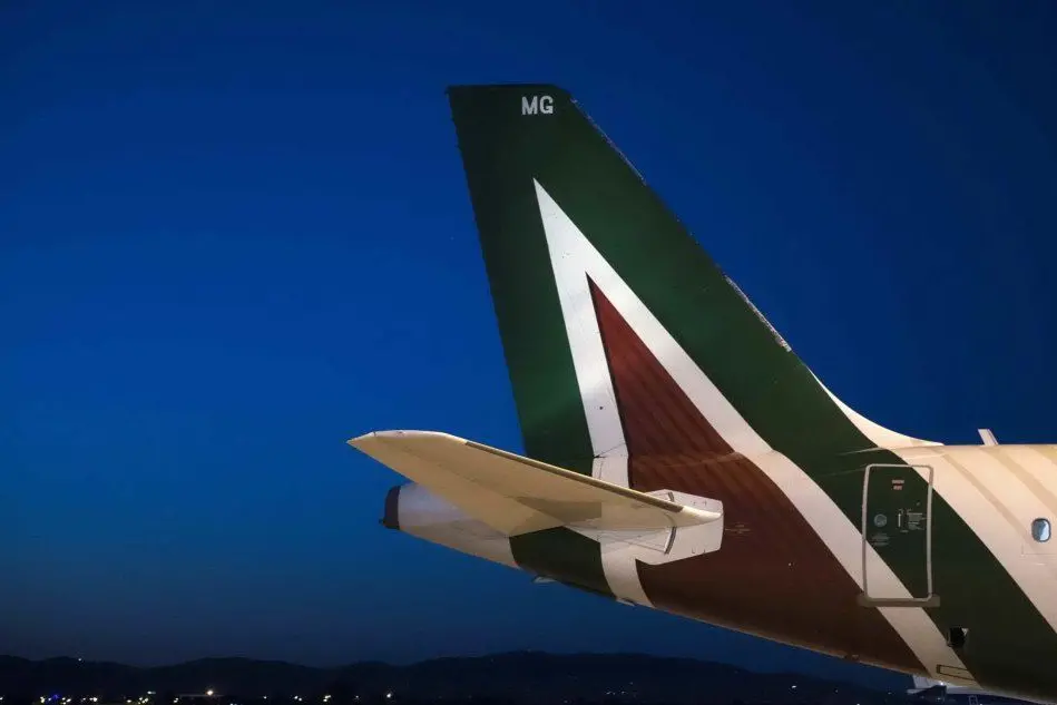 La coda di un Airbus A319 Alitalia
