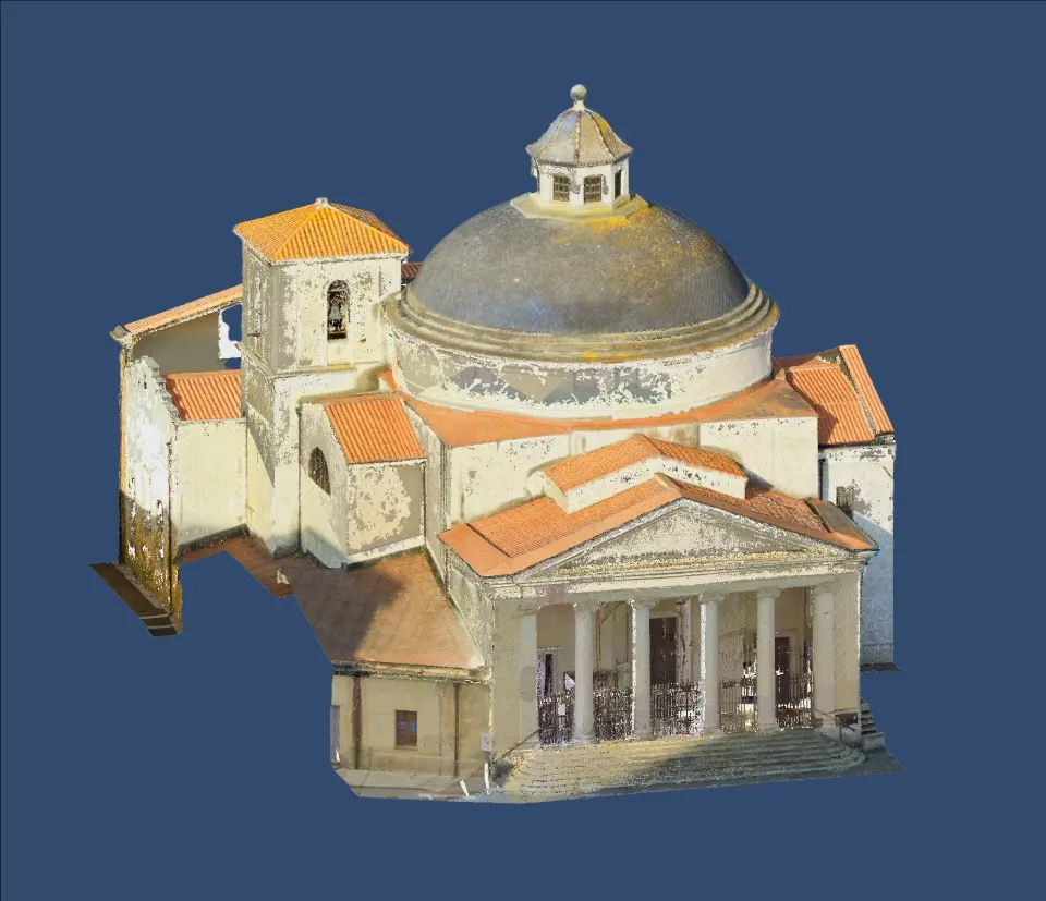 Il rilievo tridimensionale della chiesa di San Francesco (foto concessa)