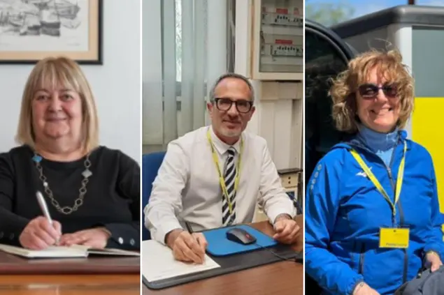 I tre dipendenti premiati