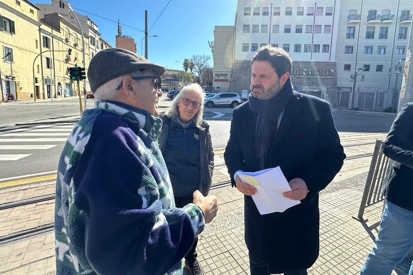 Sassari, il sopralluogo del sindaco Mascia in via delle Conce