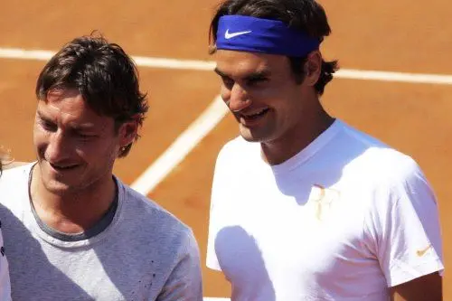 Totti  e Federer al Foro Italico