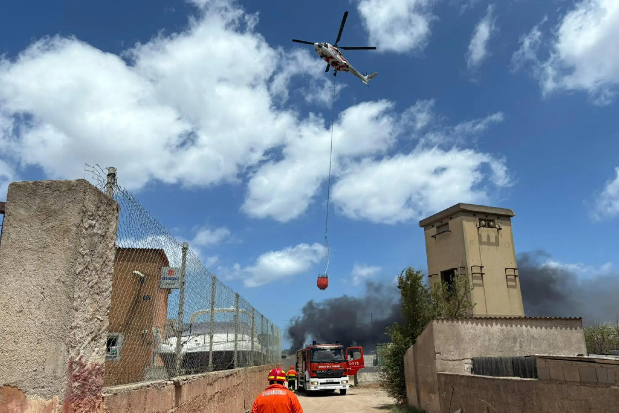 Incendio a La Maddalena