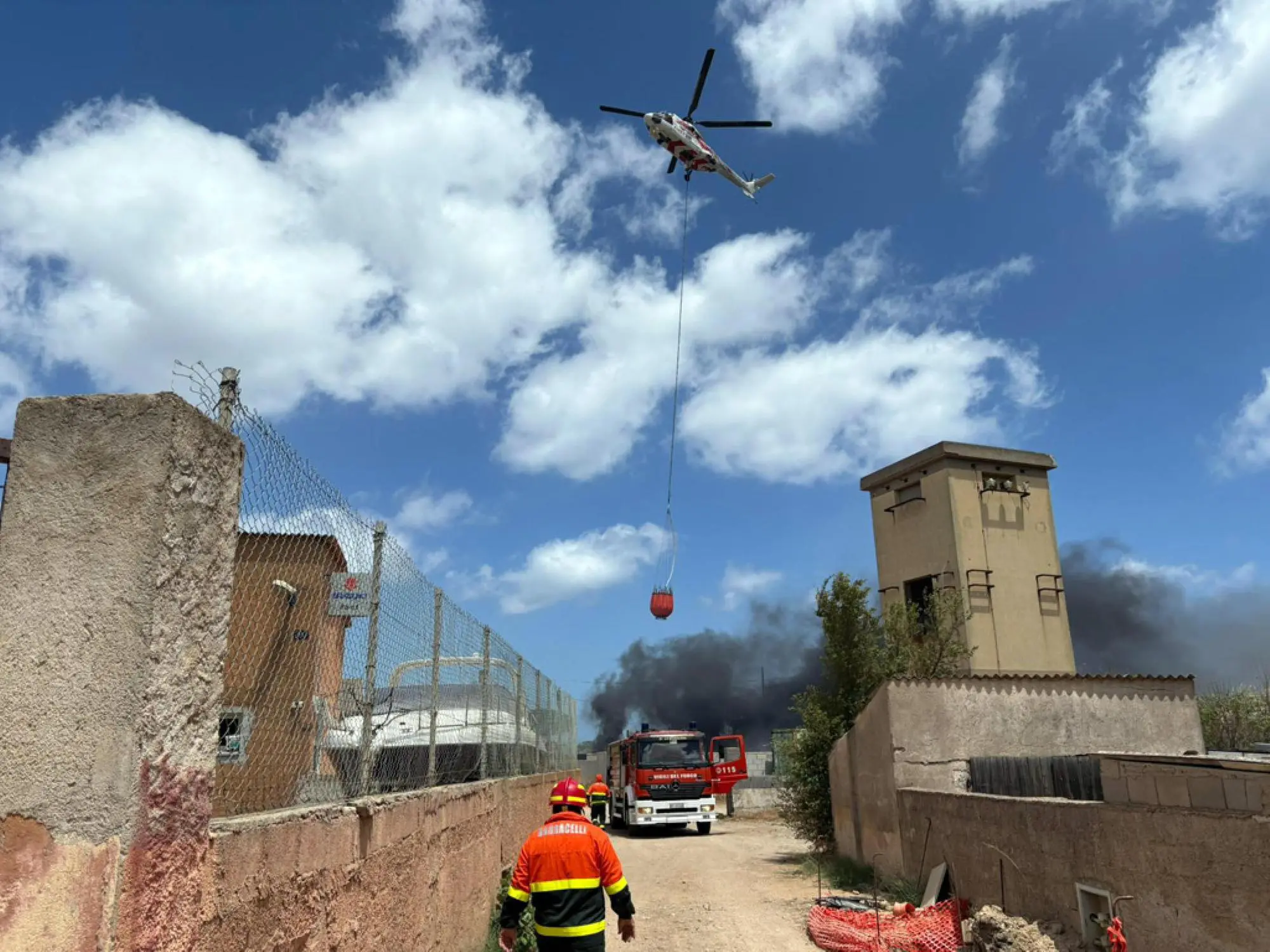 Incendio a La Maddalena