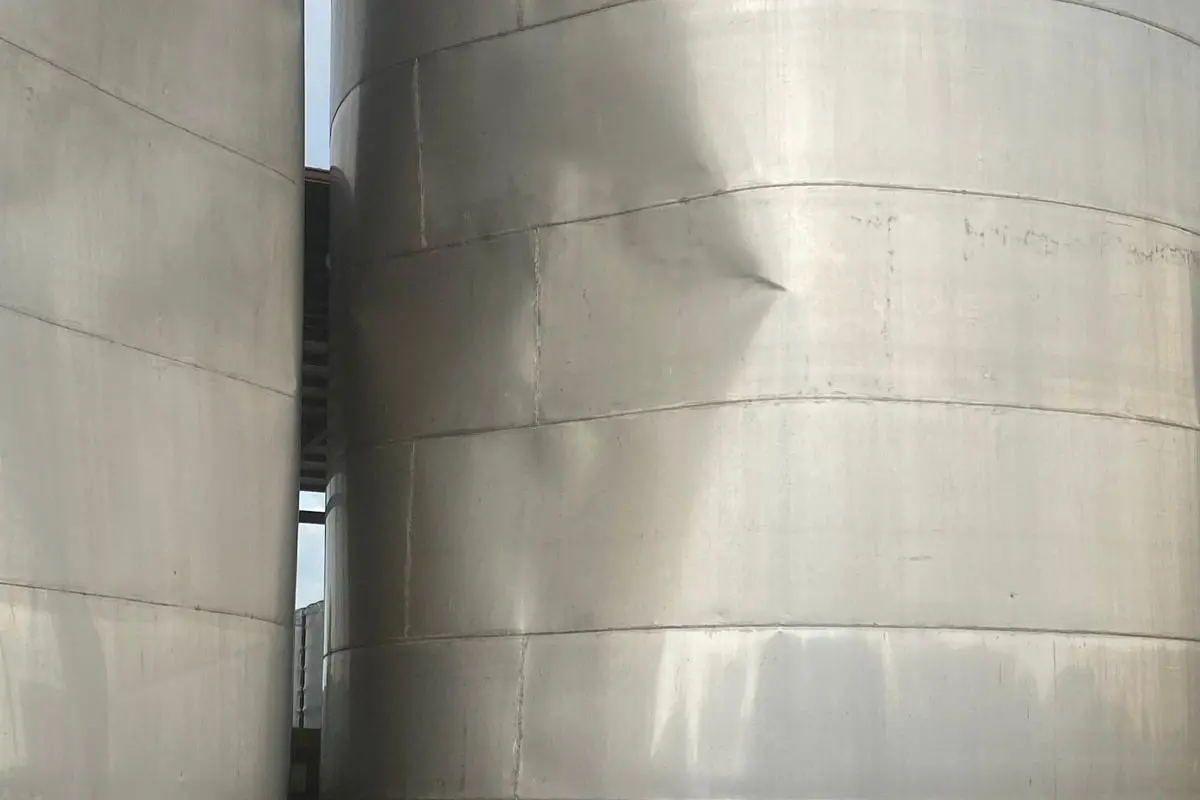 Silos danneggiati dalla grandine