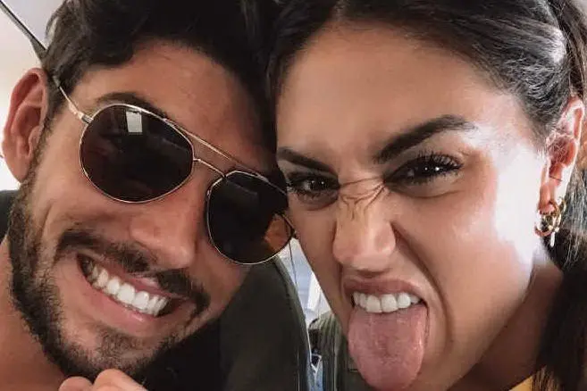 Ignazio Moser e Cecilia Rodriguez nell'immagine postata su Instagram
