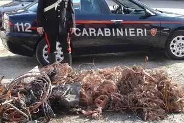 Fil di rame rubato