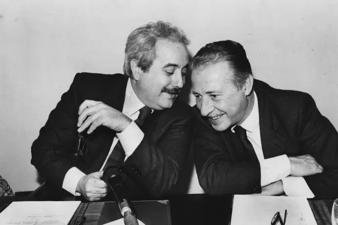 Falcione und Borsellino (Foto Ansa)