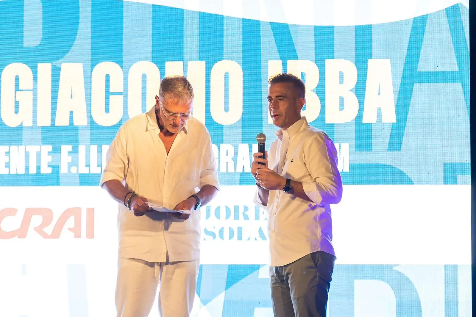 Donato Ala Giordano (a sinistra) con l'imprenditore Giangiacomo Ibba