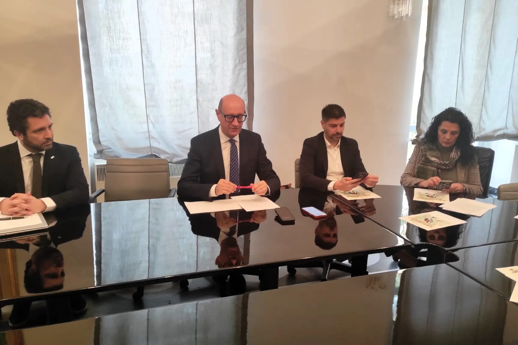 La conferenza stampa di presentazione del Giro di Sardegna (foto G. Marras)