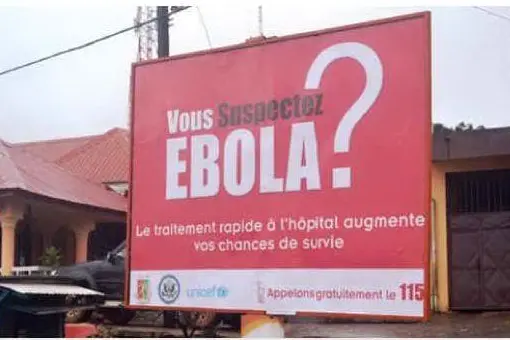 Un manifesto che promuove la prevenzione dell'ebola