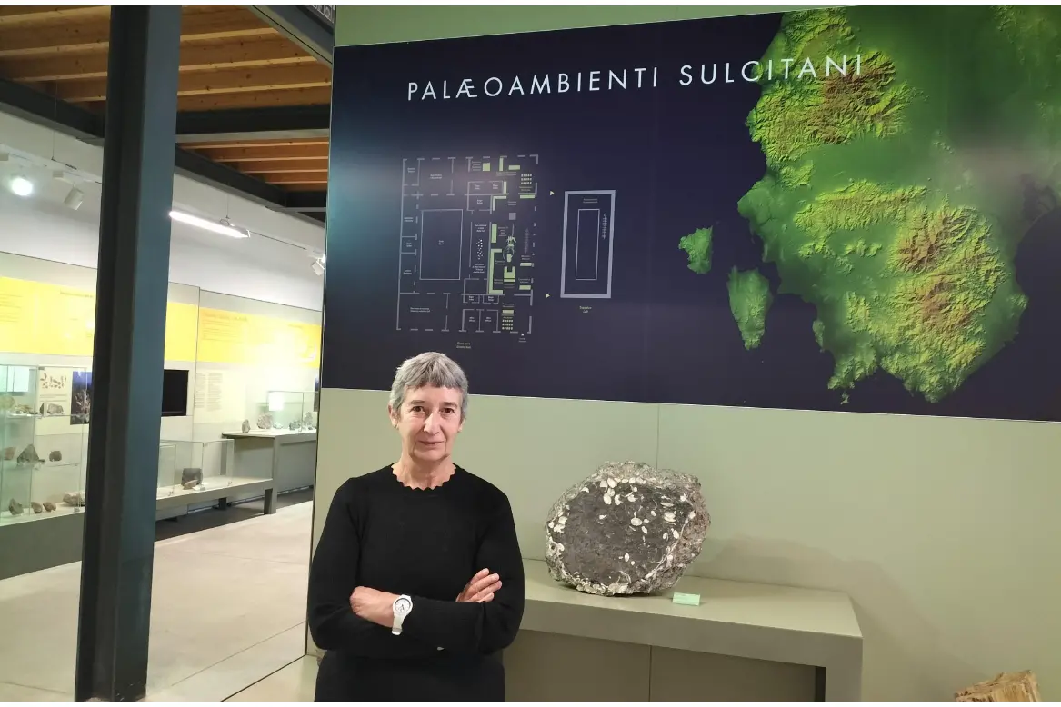 Paola Rodari al museo Paleo di Carbonia (L'Unione Sarda - Scano)