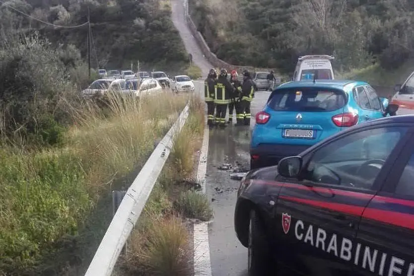 Il luogo dell'incidente (foto Carabinieri)