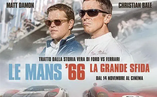La locandina del film con Matt Damon e Christian Bale