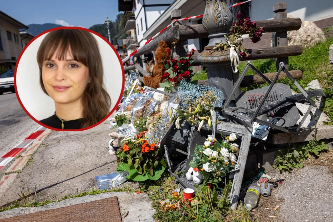 Il luogo nel quale Angelica Hutter (nel tondo) investì e uccise un'intera famiglia (Ansa)