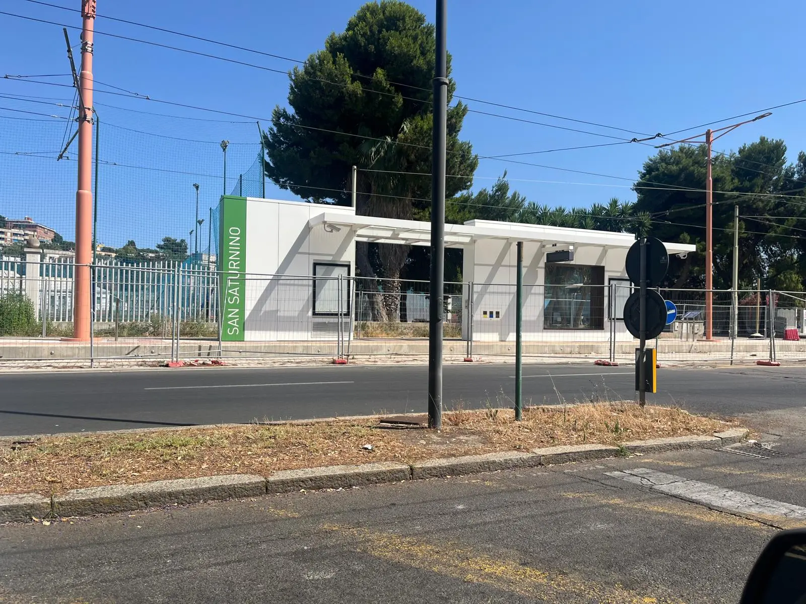 La fermata San Saturnino della metro di Cagliari, ancora non inaugurata