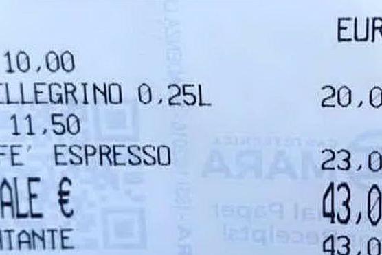 Nuovo scontrino record: 43 euro per acqua e caffè (in piazza San Marco a Venezia)