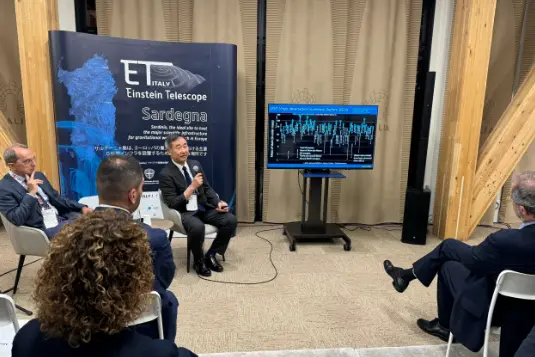 Il Premio Nobel Takaaki Kajita all'evento per l'Einstein Telescope ad Osaka (foto @INFN)
