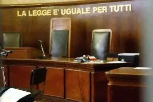 Un'aula del tribunale di Oristano