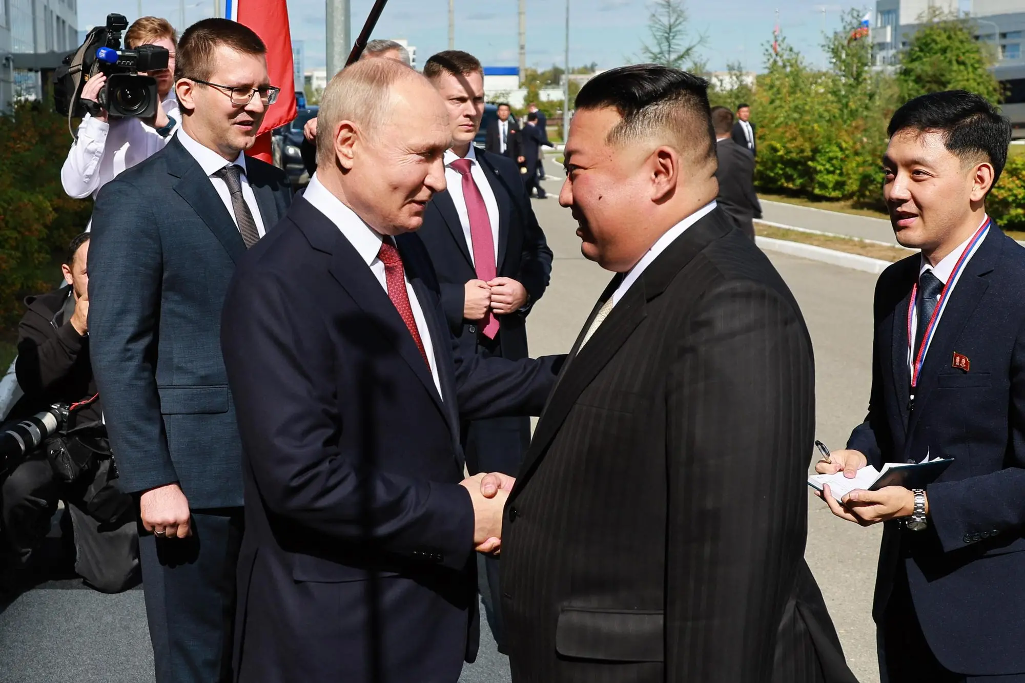 Vladimir Putin e Kim Jong-Un (Ansa)