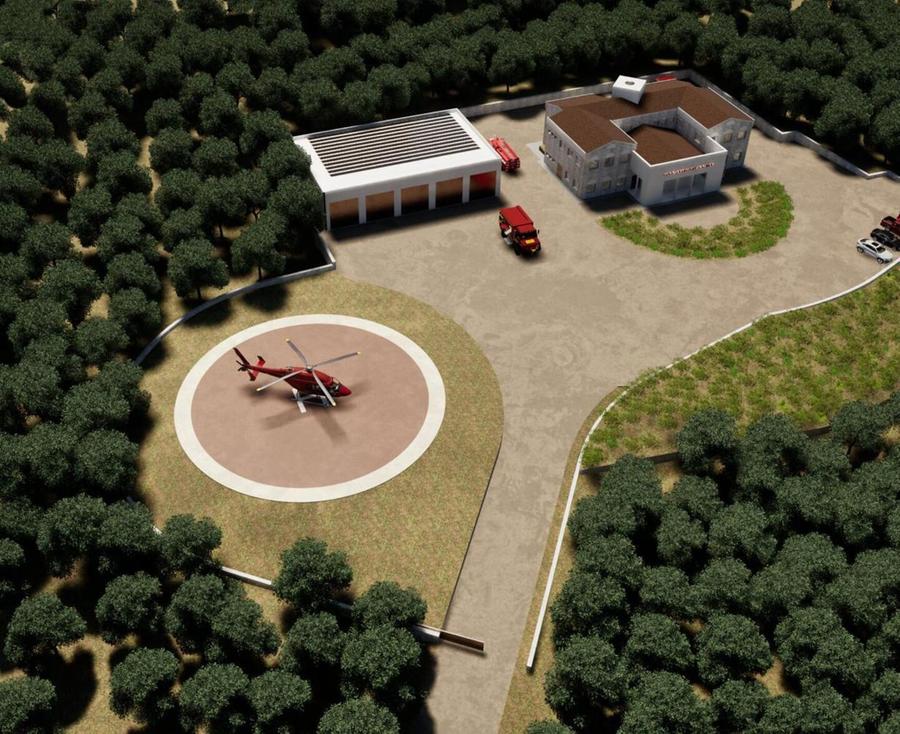 Un’elisuperficie per i Vigili nel parco di Santa Barbara