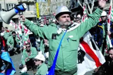 Protesta dei lavoratori di Eurallumina