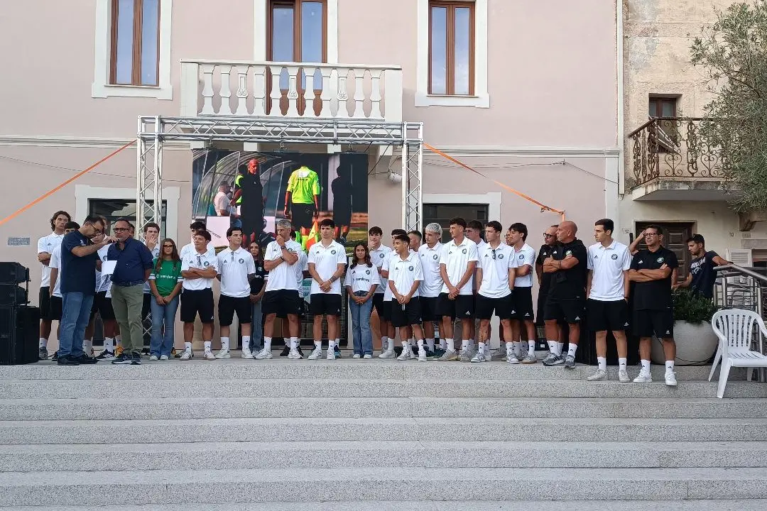 Pasquale Cossu durante la presentazione dell’Arzachena 2025/26 (foto Ilenia Giagnoni)