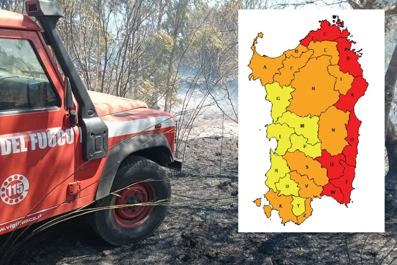 Allerta incendi in Sardegna
