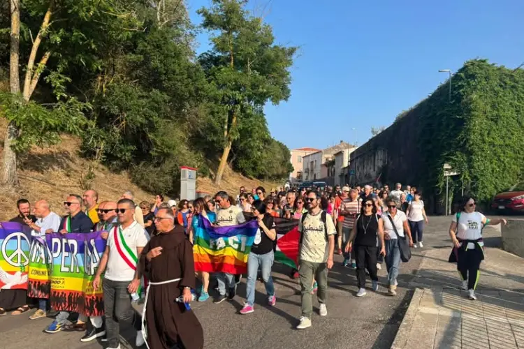La marcia per Gaza a Siligo (foto concessa)