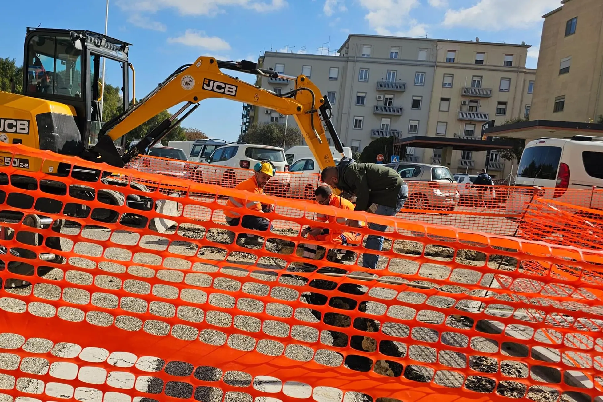 Il punto della rottura in via Giudice Mariano