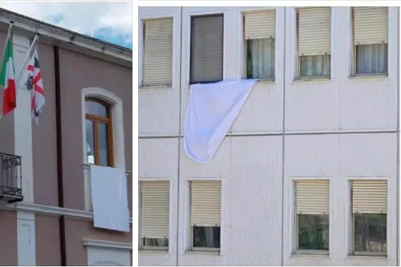 Lenzuoli bianchi nei municipi di Siligo e Sennori