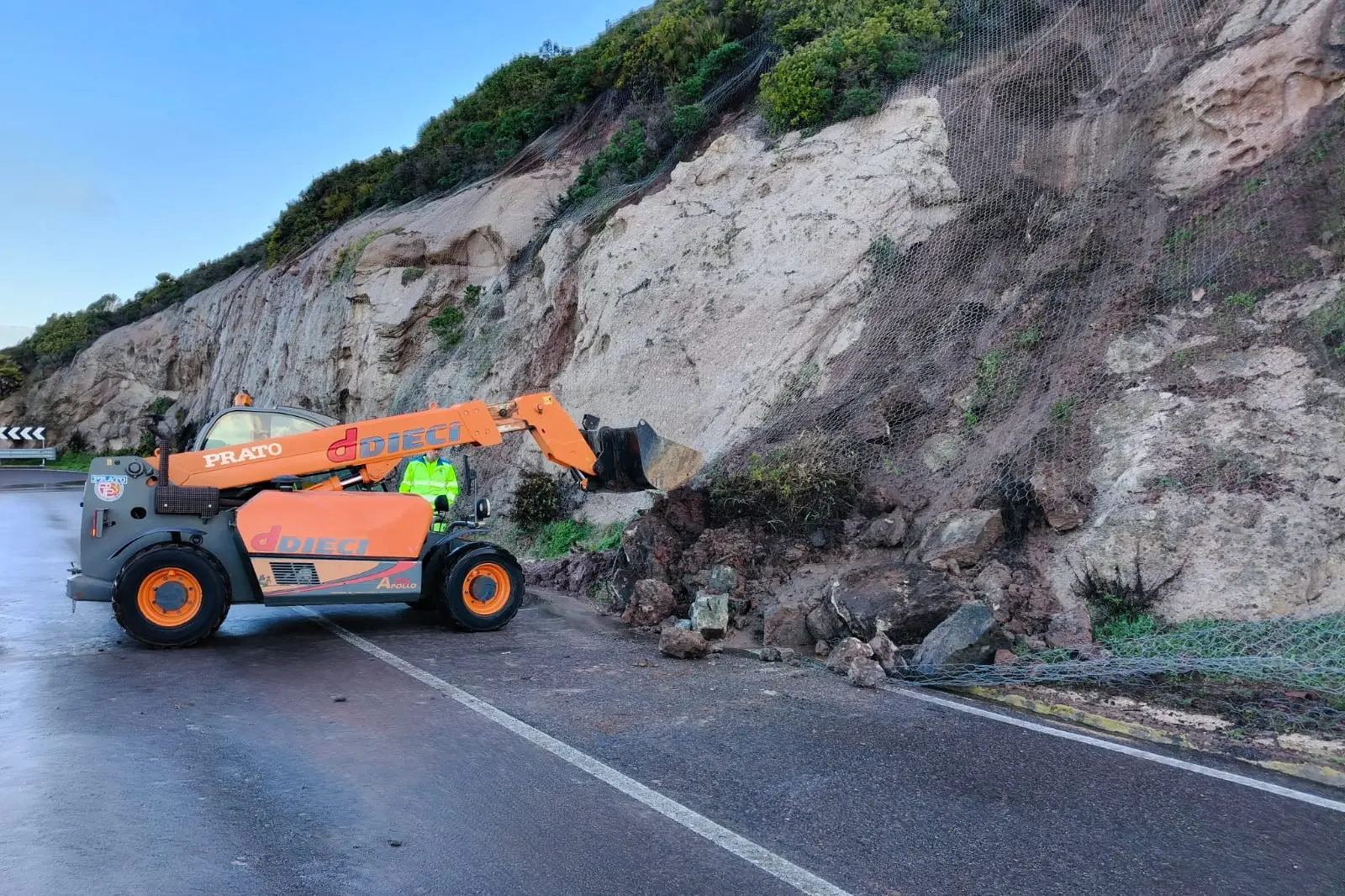 Il cantiere Anas sulla 292