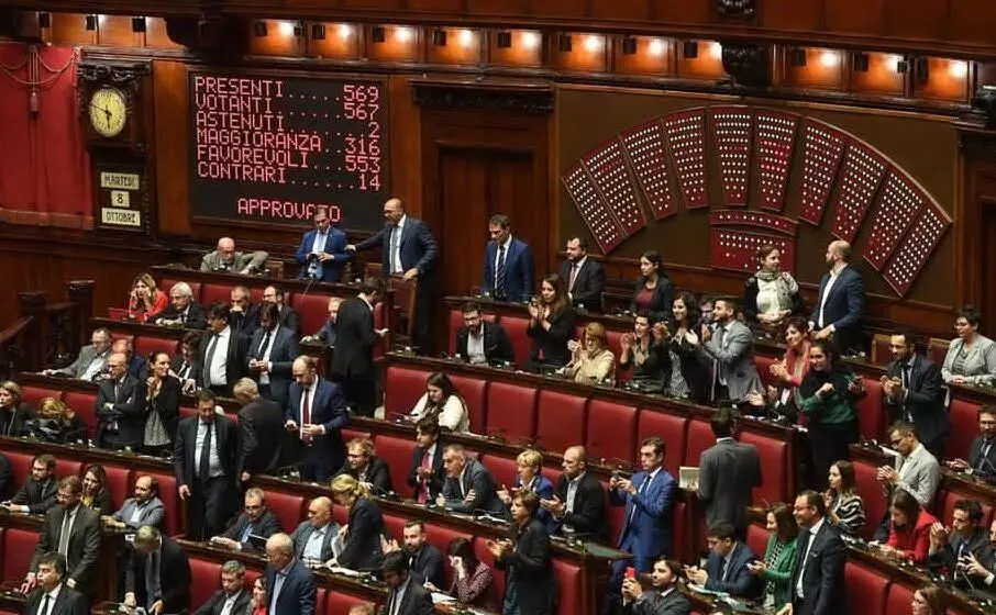 L'approvazione definitiva del taglio dei parlamentari (archivio L'Unione Sarda)