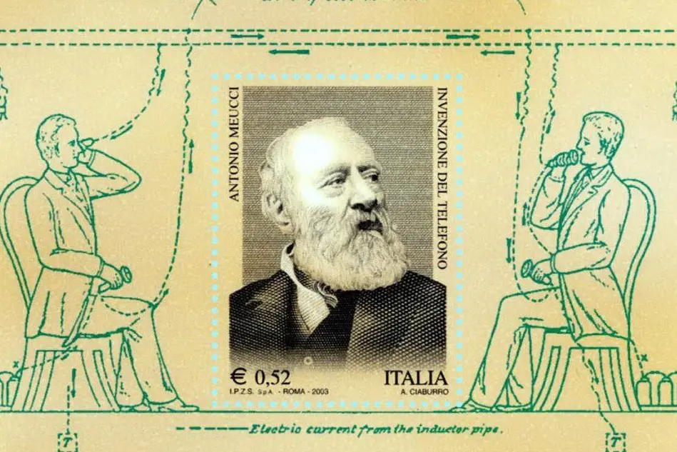 #AccaddeOggi: 18 ottobre 1889, muore Antonio Meucci. Nella foto il francobollo dedicatogli da Poste Italiane (Ansa)
