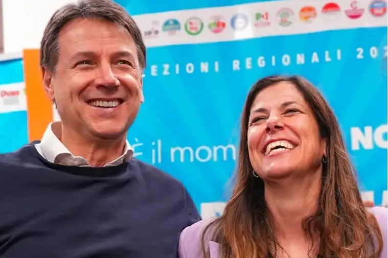Giuseppe Conte e Alessandra Todde