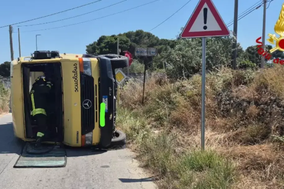 L'incidente a Mazara del Vallo (foto vigili del fuoco)