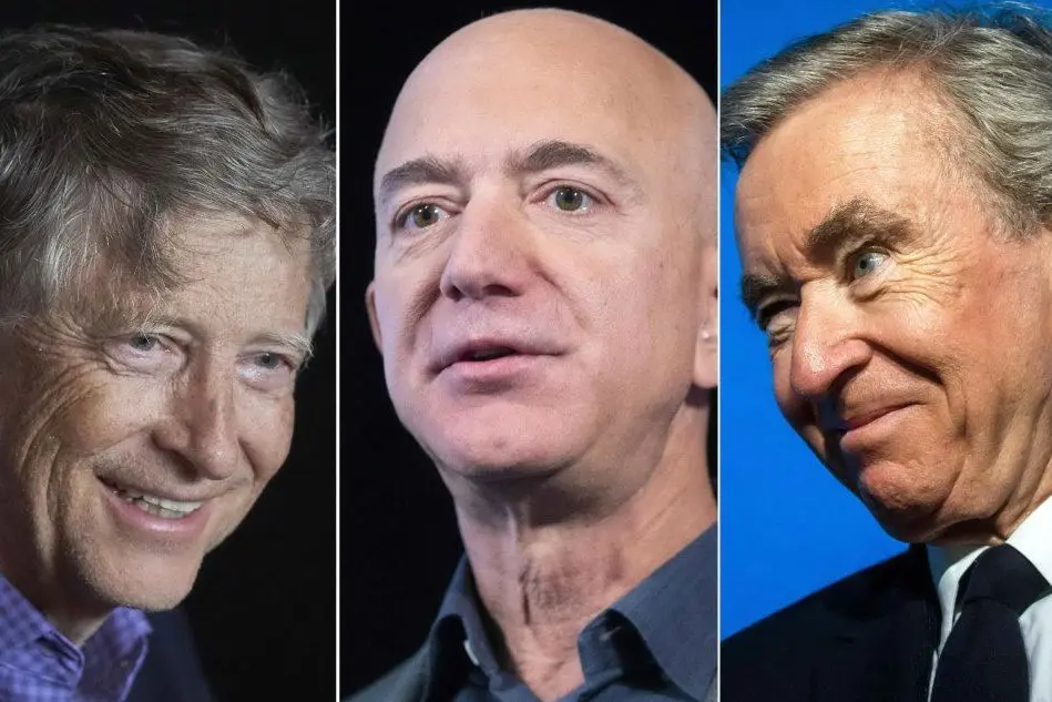 Ecco gli uomini più ricchi del Pianeta: Gates, Bezos e Arnault