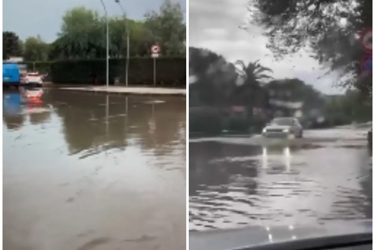 Violento acquazzone ad Alghero, viale Primo Maggio diventa un fiume