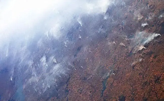 I roghi in Amazzonia immortalati dallo spazio da Luca Parmitano (foto @Esa)