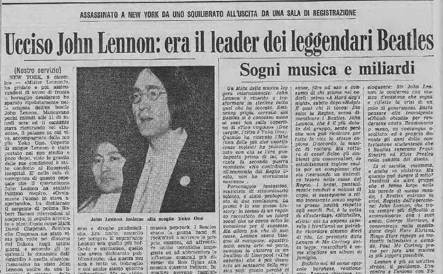 #AccaddeOggi: 8 dicembre 1980, quarant'anni fa l'omicidio di John Lennon