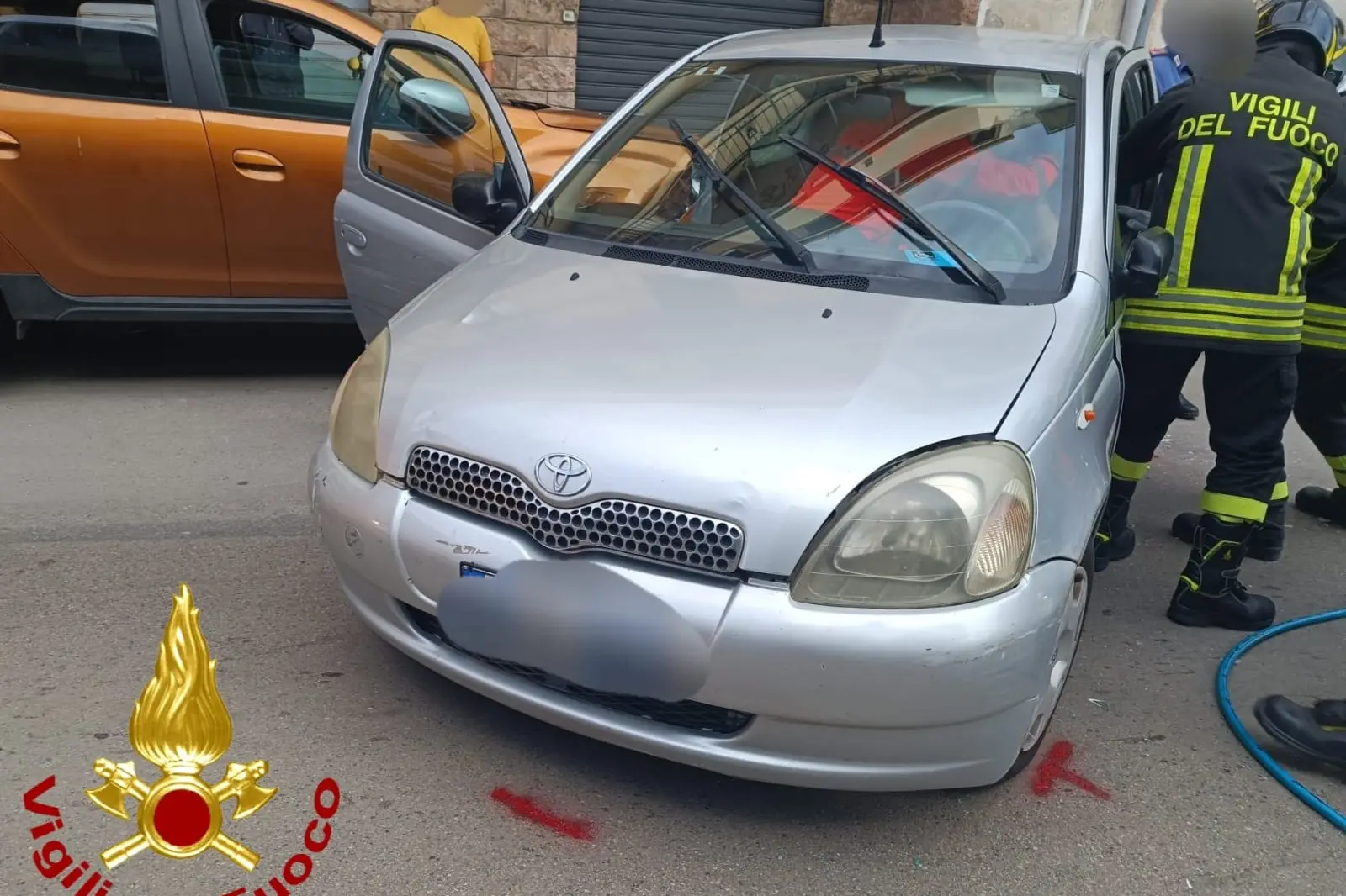 L'incidente di via Degli Orti (foto concessa)