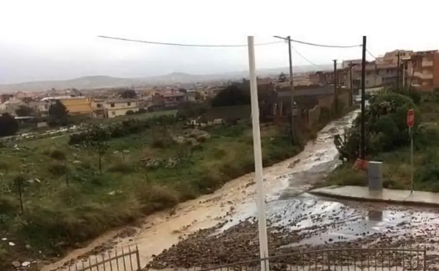 La zona allagata (foto L'Unione Sarda - Serreli)
